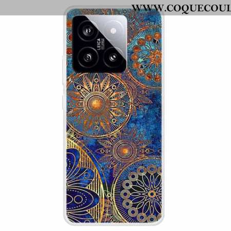 Coque Xiaomi 14 Fleurs Dorées