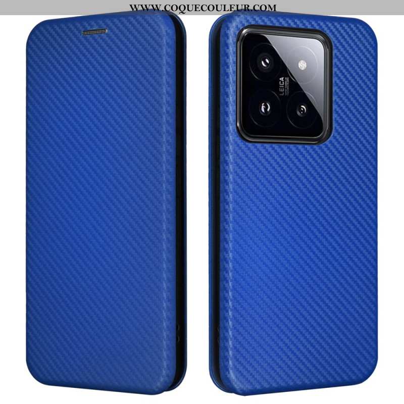 Flip Cover Xiaomi 14 Fibre Carbone