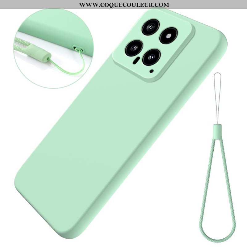 Coque Xiaomi 14 Silicone Liquide à Lanière