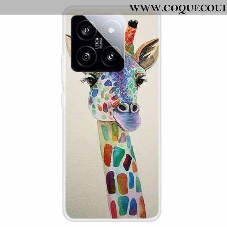 Coque Xiaomi 14 Girafe Colorée