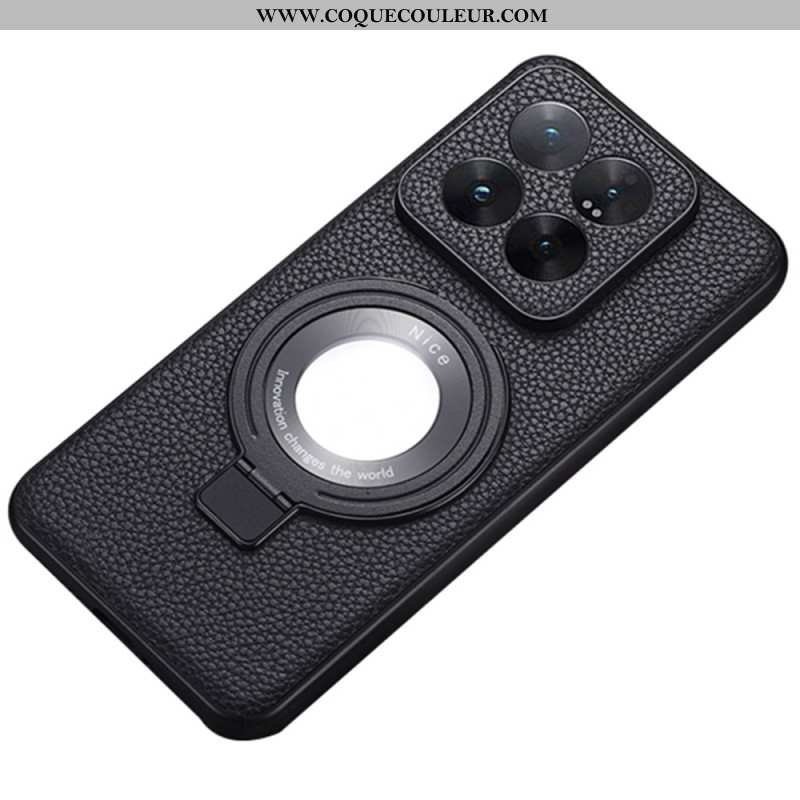 Coque Xiaomi 14 Effet Cuir Compatible MagSafe