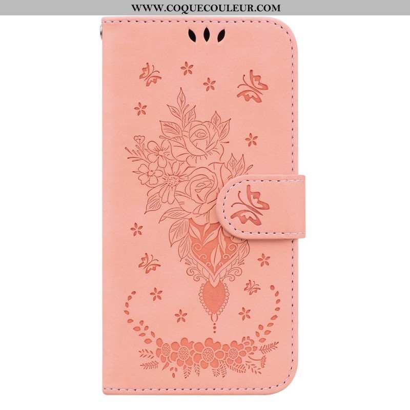 Housse Xiaomi 14 Motif Rose et Papillons