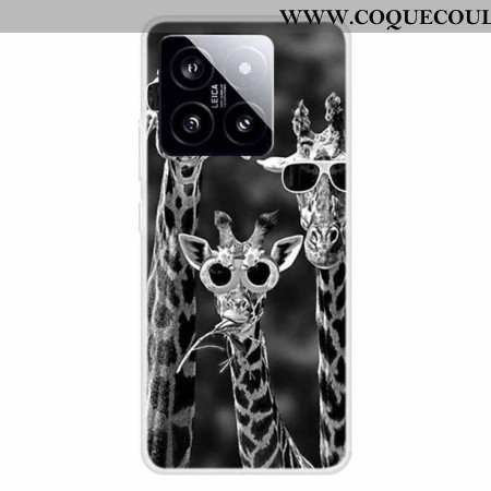 Coque Xiaomi 14 Girafes à Lunettes de Soleil