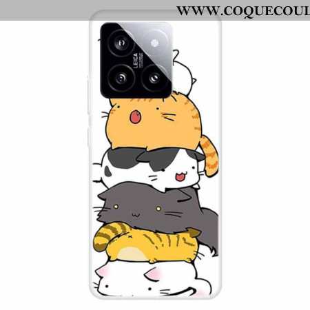 Coque Xiaomi 14 Chats Empilés