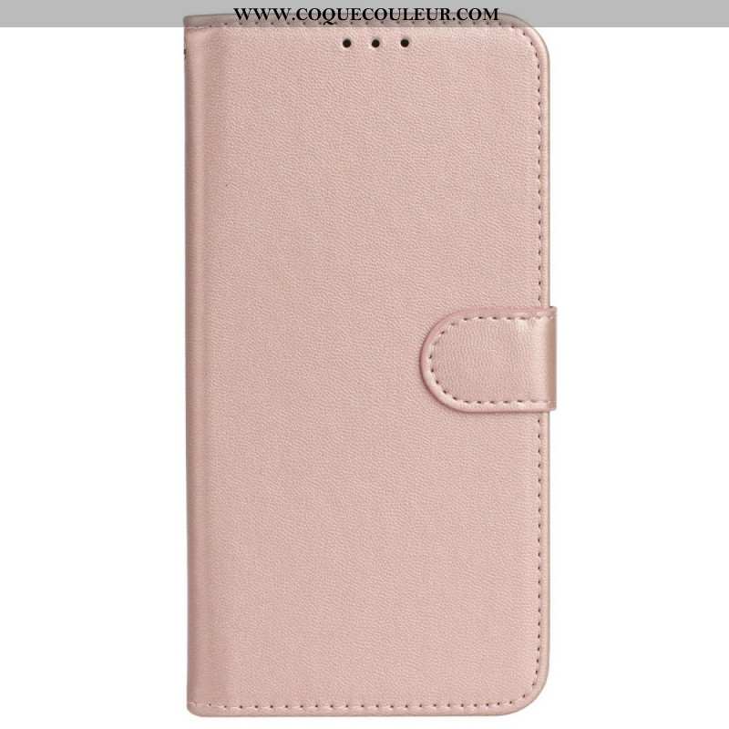 Housse Xiaomi 14T Pro Simili Cuir Uni avec Lanière