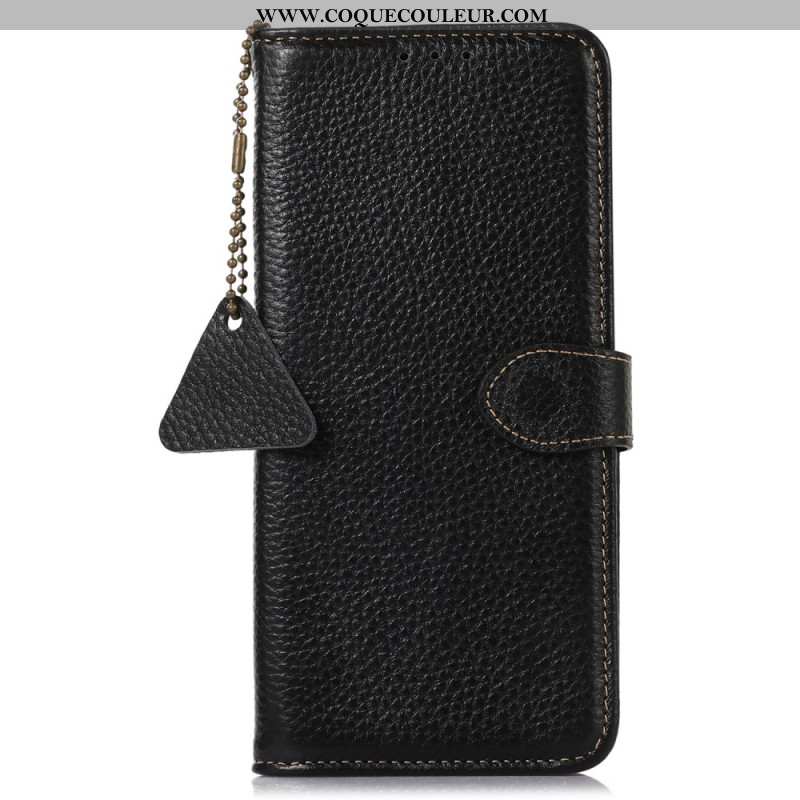 Housse Xiaomi 14T Cuir Véritable Texture Litchi RFID