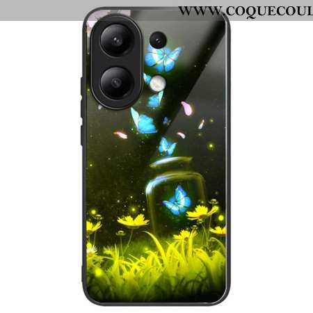 Coque Xiaomi Redmi Note 13 4G Verre Trempé Papillon Bouteille