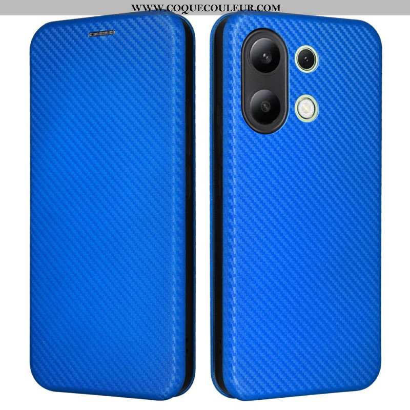 Flip Cover Xiaomi Redmi Note 13 4G Fibre Carbone