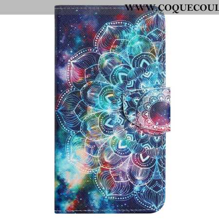 Housse Xiaomi Redmi Note 13 4G Ciel Étoilé et Mandala à Lanière