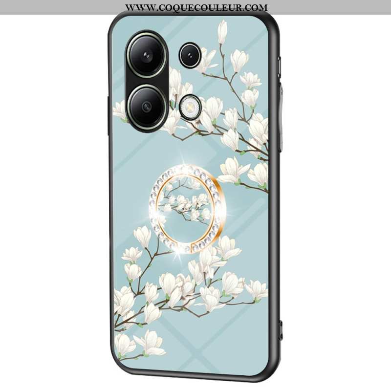 Coque Xiaomi Redmi Note 13 4G Anneau-Support Florale