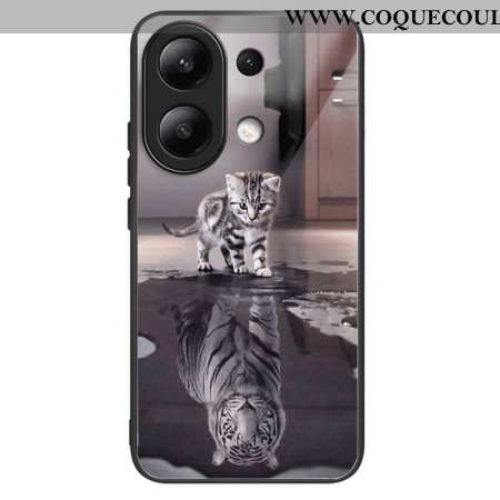 Coque Xiaomi Redmi Note 13 4G Verre Trempé Chat et Tigre