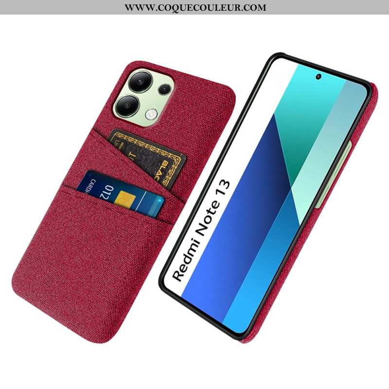 Coque Xiaomi Redmi Note 13 4G Tissu Porte-Cartes