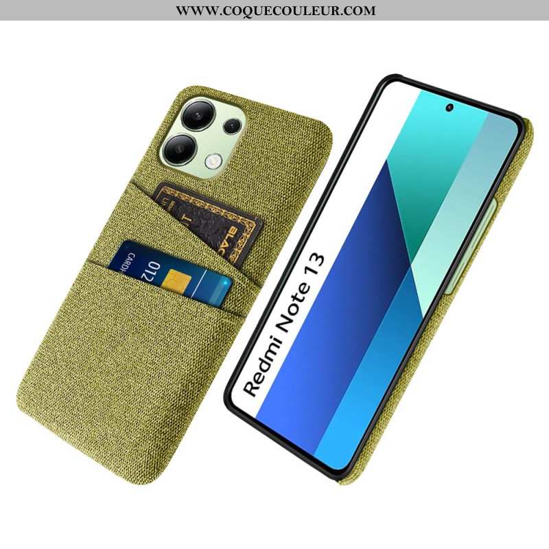 Coque Xiaomi Redmi Note 13 4G Tissu Porte-Cartes