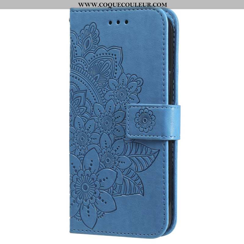 Housse Xiaomi Redmi Note 13 4G Style Floral à Lanière