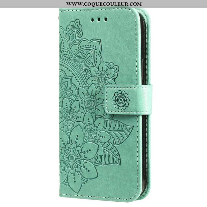 Housse Xiaomi Redmi Note 13 4G Style Floral à Lanière