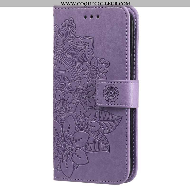 Housse Xiaomi Redmi Note 13 4G Style Floral à Lanière