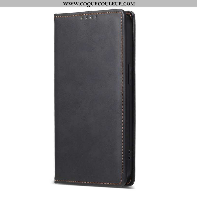 Flip Cover Xiaomi Redmi Note 13 4G Effet Cuir Classique