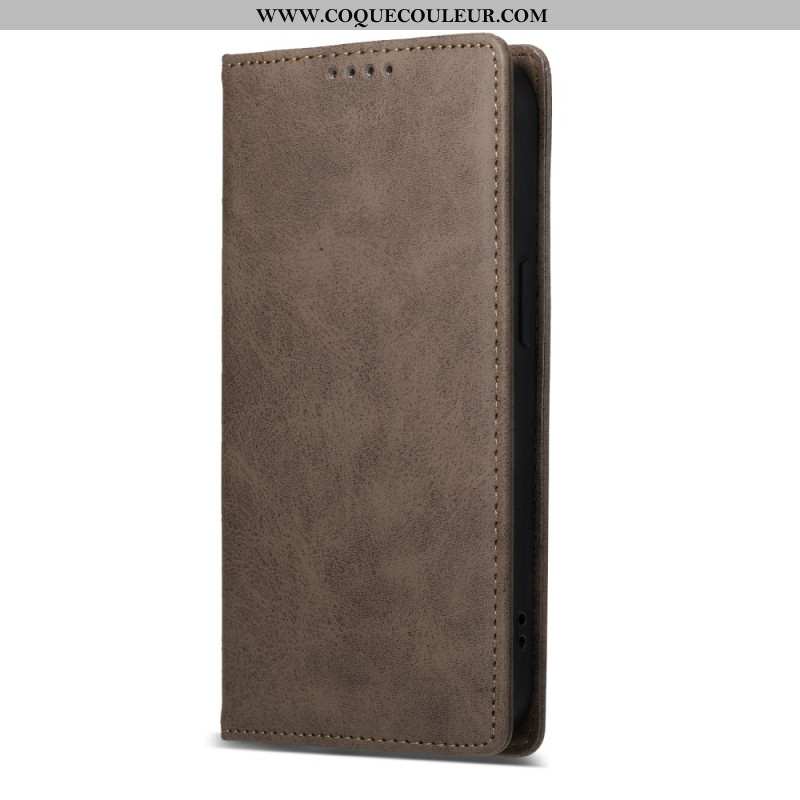 Flip Cover Xiaomi Redmi Note 13 4G Effet Cuir Classique