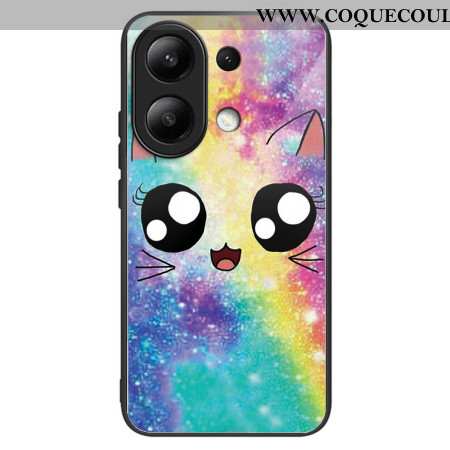 Coque Xiaomi Redmi Note 13 4G Verre Trempé Chat Arc-en-Ciel