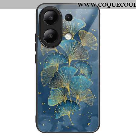 Coque Xiaomi Redmi Note 13 4G Verre Trempé Feuilles de Ginkgo