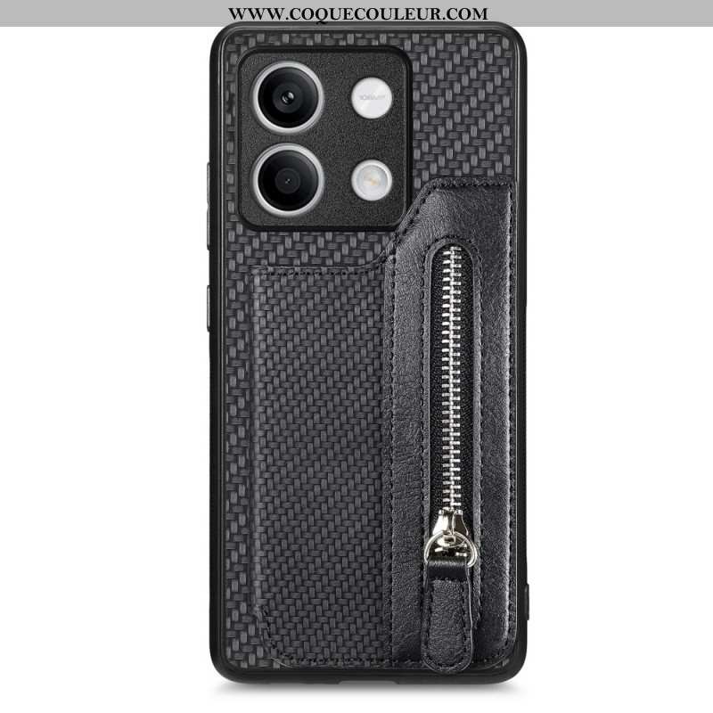 Coque Xiaomi Redmi Note 13 4G Fibre Carbone Porte-Monnaie