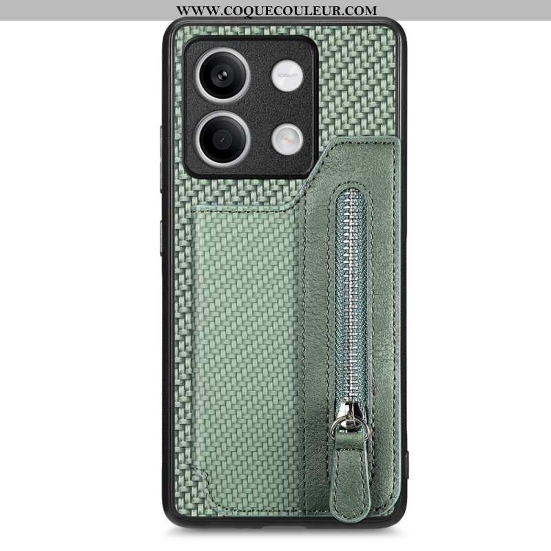 Coque Xiaomi Redmi Note 13 4G Fibre Carbone Porte-Monnaie