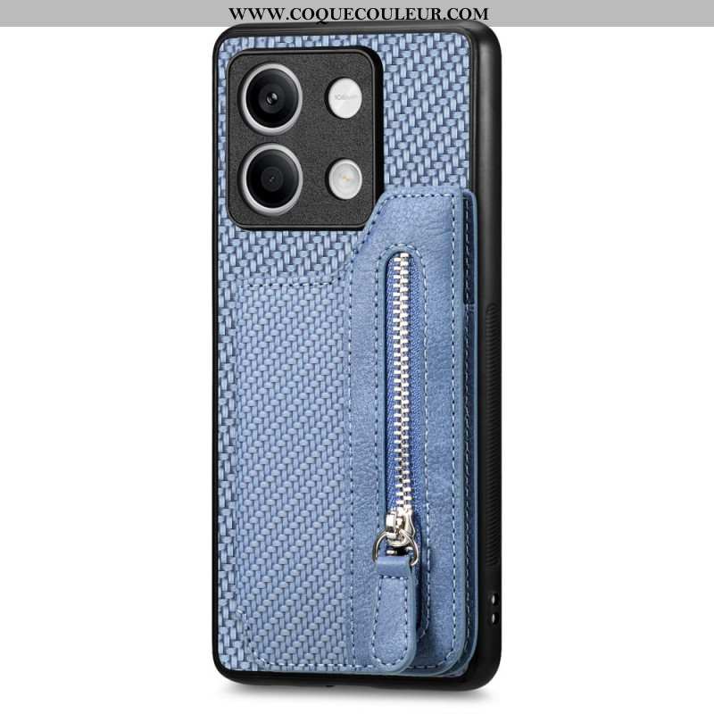 Coque Xiaomi Redmi Note 13 4G Fibre Carbone Porte-Monnaie