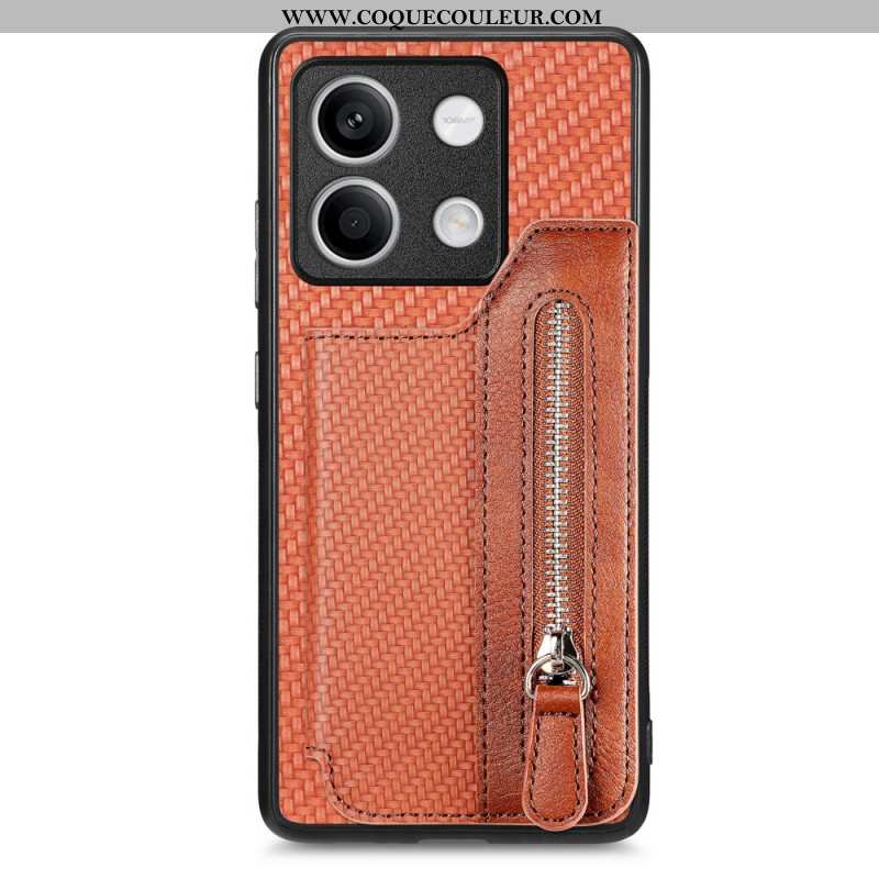 Coque Xiaomi Redmi Note 13 4G Fibre Carbone Porte-Monnaie