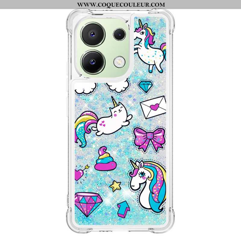 Coque Xiaomi Redmi Note 13 4G Paillettes Motif Cartoon