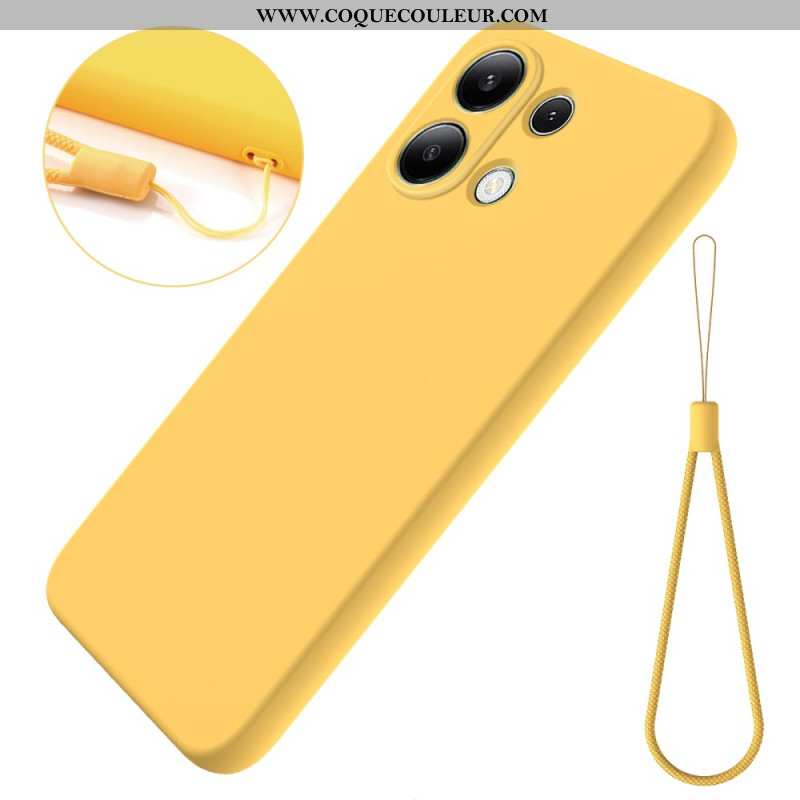 Coque Xiaomi Redmi Note 13 4G Silicone Liquide à Lanière