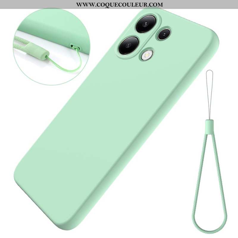 Coque Xiaomi Redmi Note 13 4G Silicone Liquide à Lanière