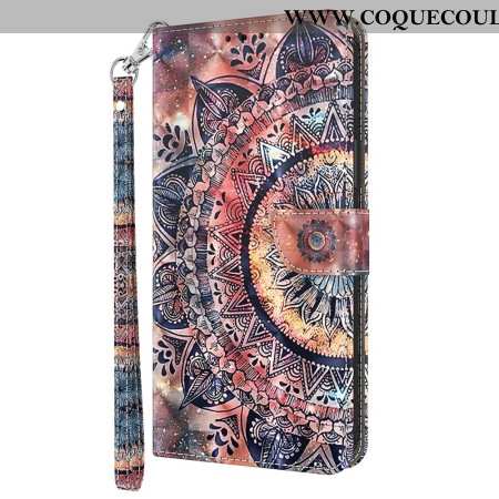 Housse Xiaomi Redmi Note 13 4G Mandala Coloré à Lanière