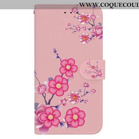 Housse Xiaomi Redmi Note 13 4G Motif Sakura à Lanière