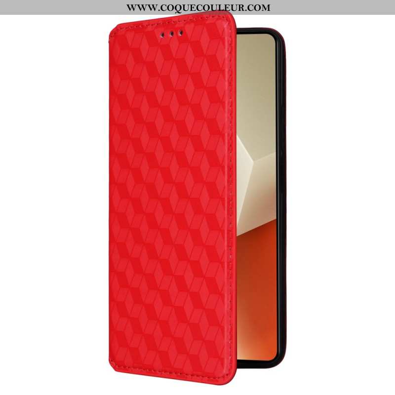 Flip Cover Xiaomi Redmi Note 13 5G Cubes 3D