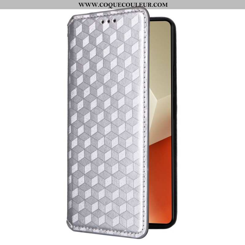 Flip Cover Xiaomi Redmi Note 13 5G Cubes 3D