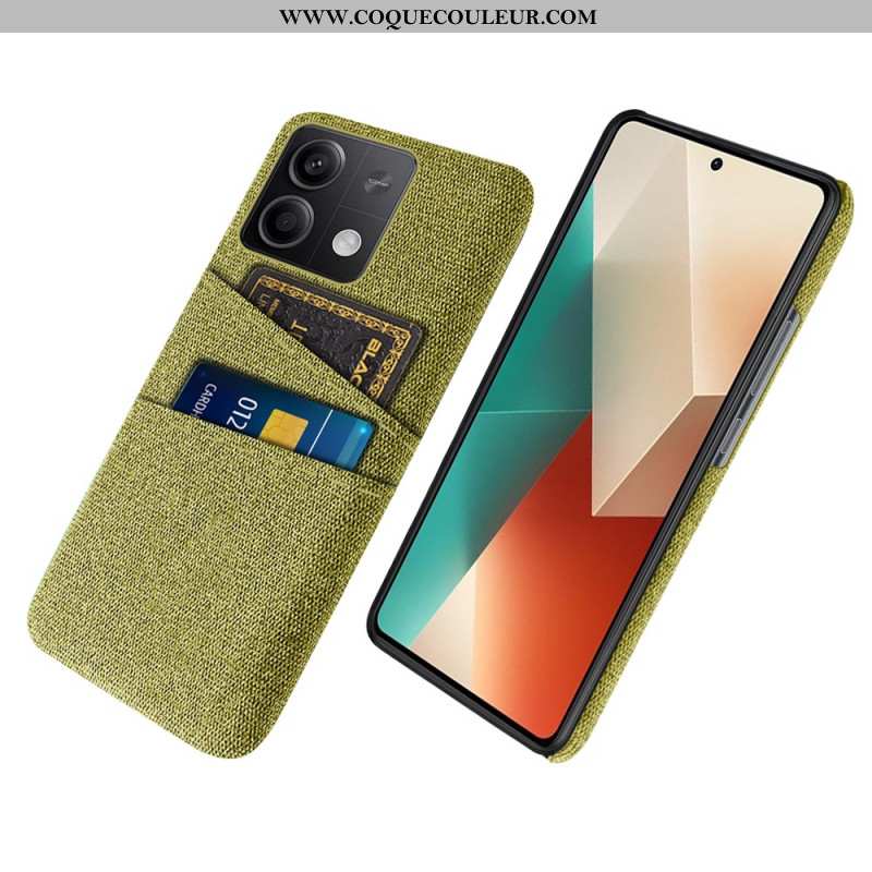 Coque Xiaomi Redmi Note 13 5G Tissu Double Porte-Cartes