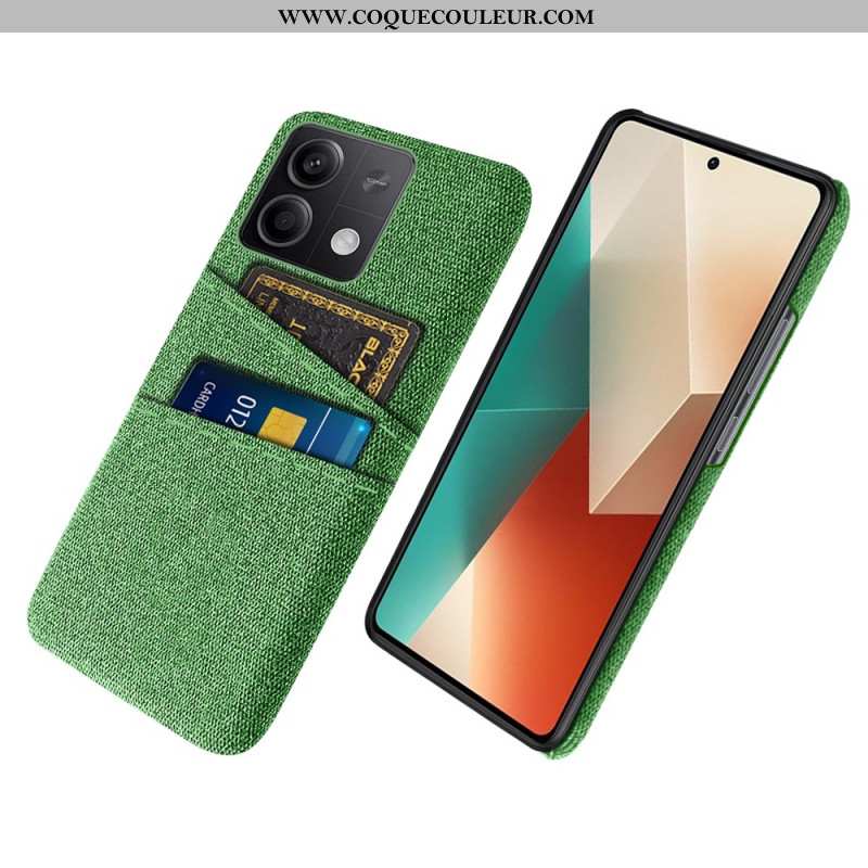 Coque Xiaomi Redmi Note 13 5G Tissu Double Porte-Cartes