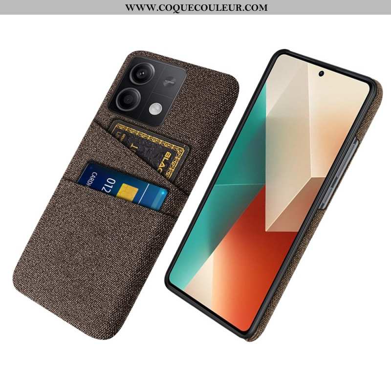 Coque Xiaomi Redmi Note 13 5G Tissu Double Porte-Cartes