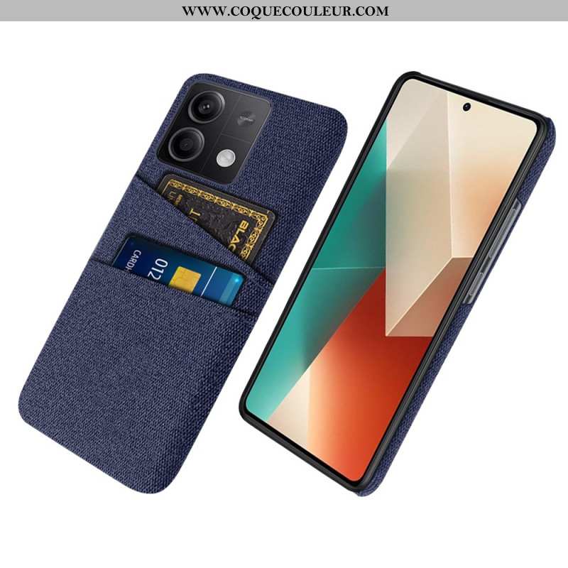 Coque Xiaomi Redmi Note 13 5G Tissu Double Porte-Cartes