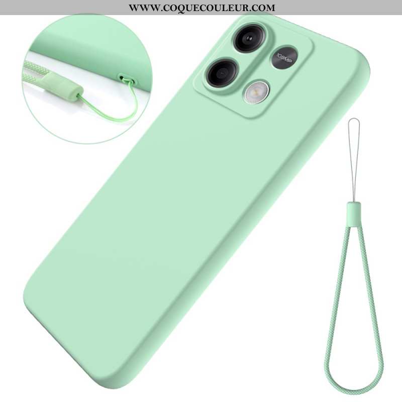 Coque Xiaomi Redmi Note 13 5G Silicone Liquide à Lanière