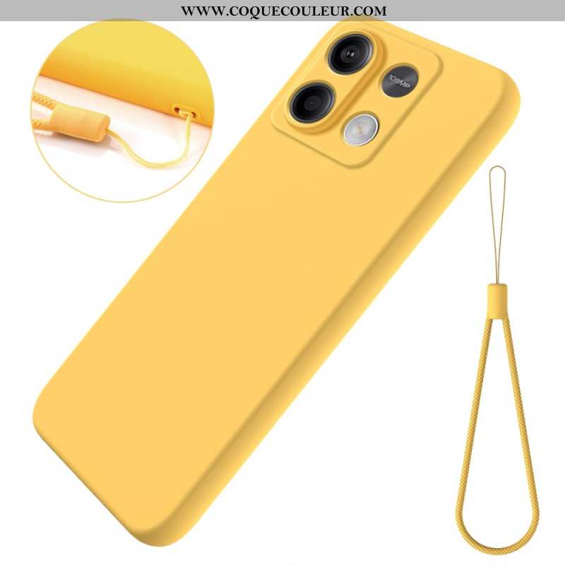 Coque Xiaomi Redmi Note 13 5G Silicone Liquide à Lanière