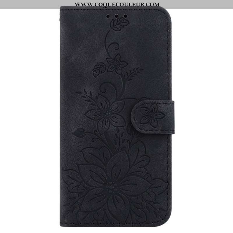 Housse Xiaomi Redmi Note 13 5G Motif Floral à Lanière