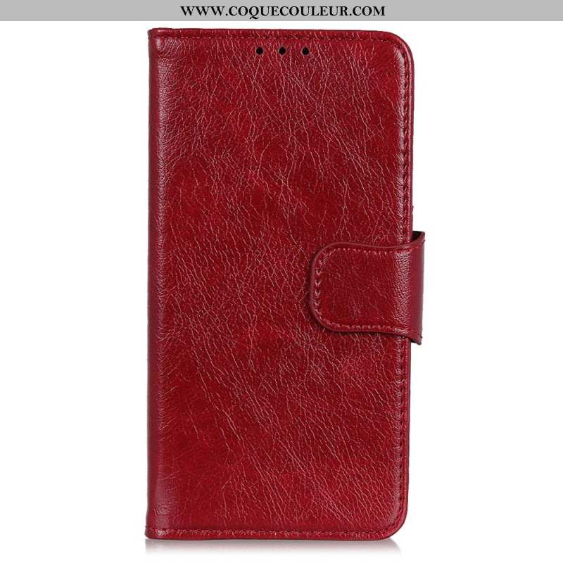 Housse Xiaomi Redmi Note 13 5G Cuir Fendu Texture Nappa