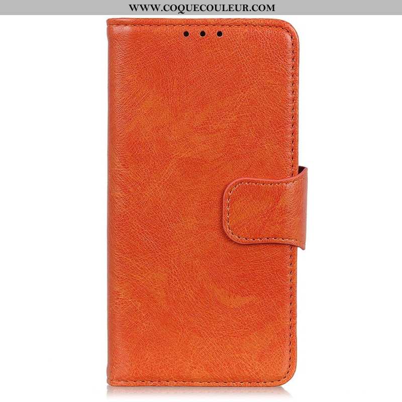 Housse Xiaomi Redmi Note 13 5G Cuir Fendu Texture Nappa