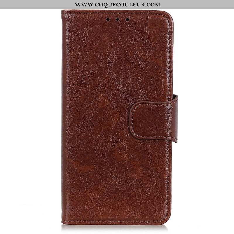 Housse Xiaomi Redmi Note 13 5G Cuir Fendu Texture Nappa