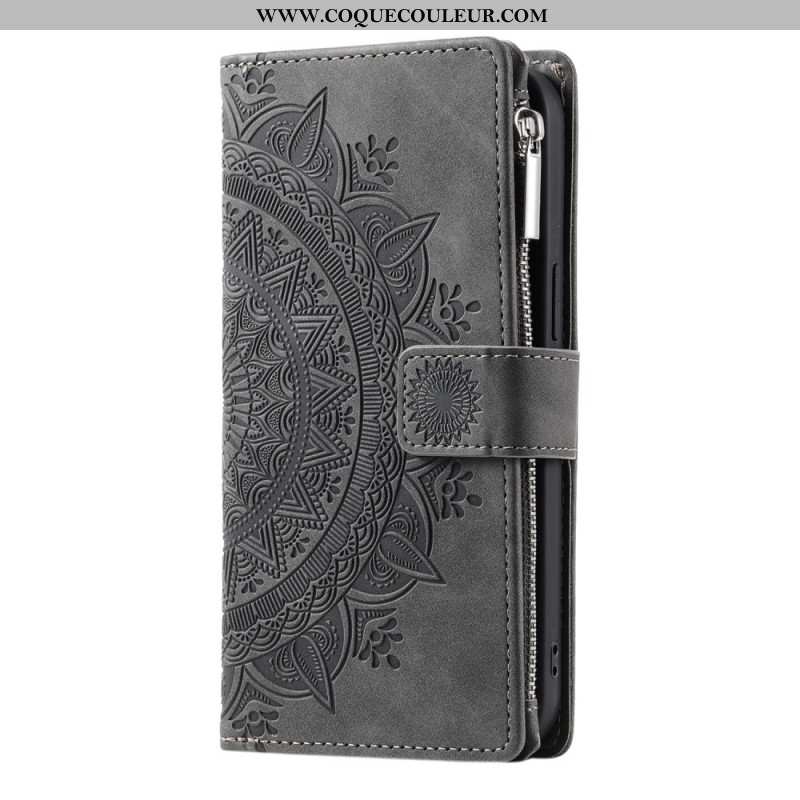 Housse Xiaomi Redmi Note 13 5G Portefeuille Mandala à Lanière