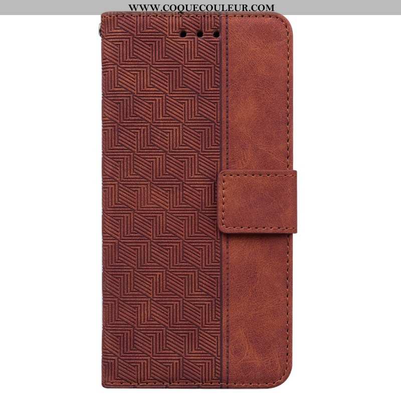 Housse Xiaomi Redmi Note 13 5G Motif Tissé à Lanière