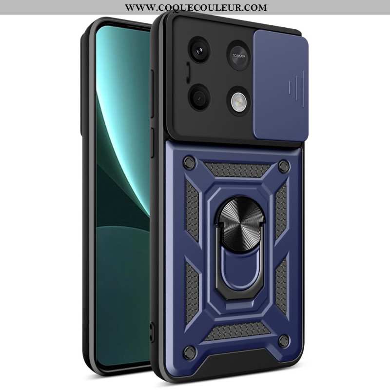 Coque Xiaomi Redmi Note 13 5G Anneau-Support et Protection Coulissante pour Objectif