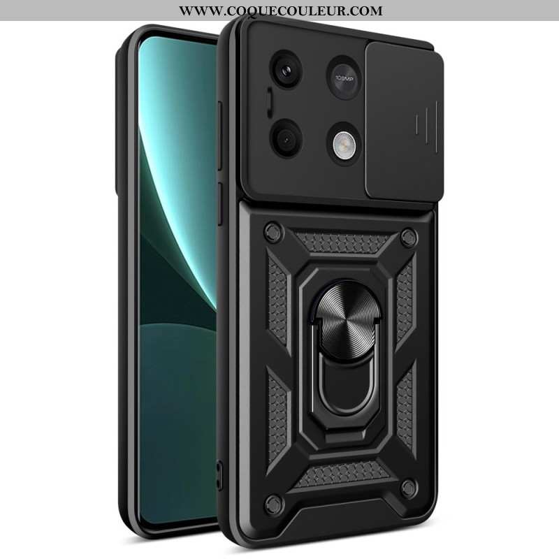 Coque Xiaomi Redmi Note 13 5G Anneau-Support et Protection Coulissante pour Objectif