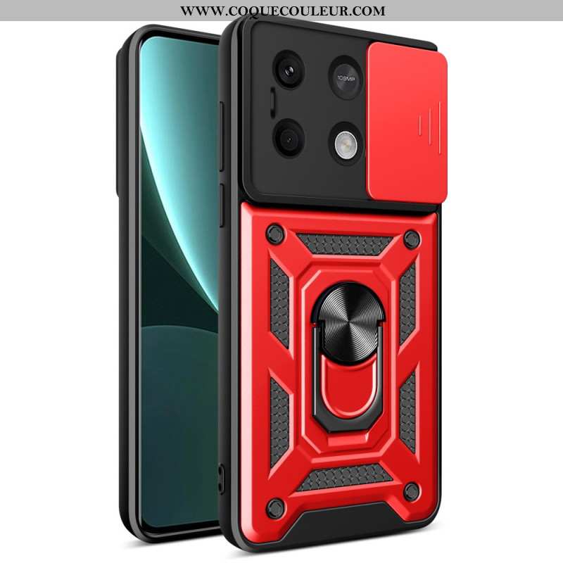 Coque Xiaomi Redmi Note 13 5G Anneau-Support et Protection Coulissante pour Objectif